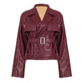 Zamiah Red Faux Leather Jacket