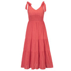 Remembered Always Swiss Dot Peplum Maxi Dress Rose FINAL