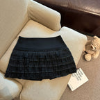 Maliah Tiered Lace Mini Skirt