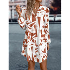 Pilar Statement Women's Abstract Printed Shirt Dress Designer Edit