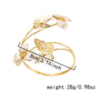 Irregular Cutout Butterfly Floral Bracelet