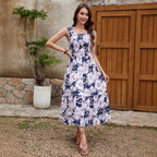 Fabiana Premium Women's Floral Ruffle Maxi Dress Boutique Collection