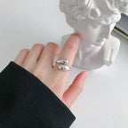 Minimalist Titanium Steel Open Stacking Ring