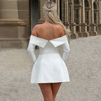 Barbara 2.0 Off Shoulder Mini dress White