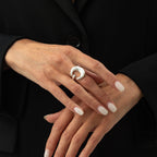 Unisex Irregular Geometric Open Knuckle Ring