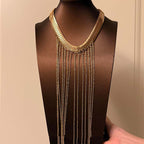 Sleek Gold Tassel Sexy Body Chain