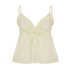 Evelia Bow Ruffle Cami Top