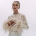 Feather Sequin Cardigan