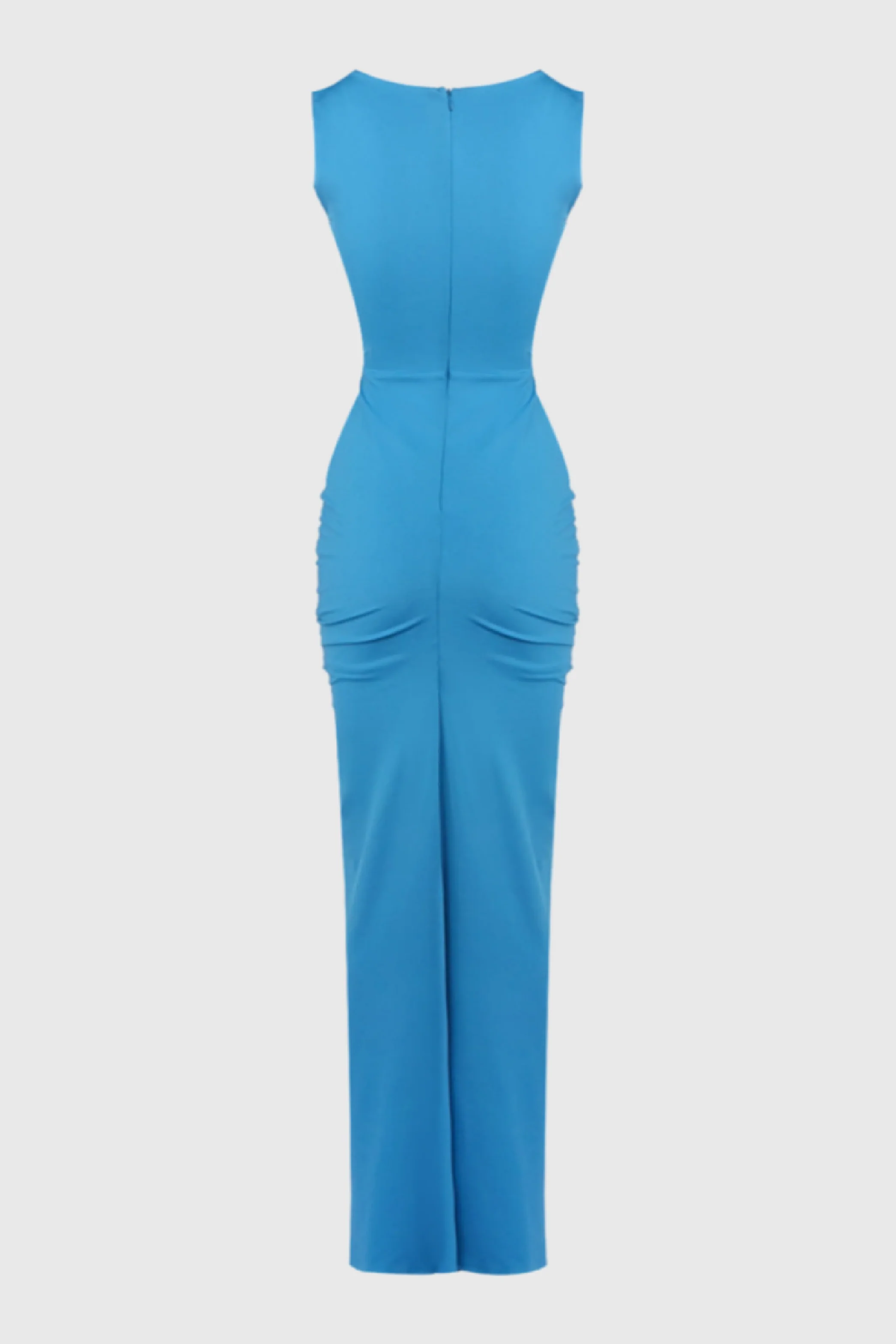 Celeste Blue Openwork Maxi Dress