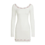 Frida Embroidered Long Sleeve Mini Dress