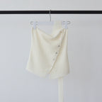 Cotton & Linen Halter Top With Decor Pockets