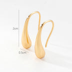 Geometric Teardrop Polish Hoop Earrings