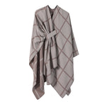 Bestselling Sidetied Plaid Split Cape Warm Crossborder Scarf