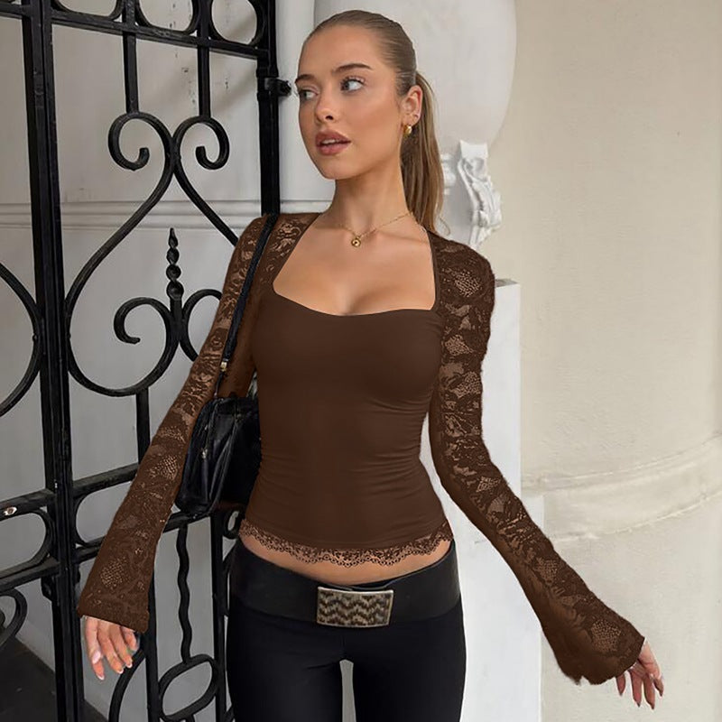 Joselynn Lace Long Sleeve Top