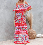 Sevilla High Low Halter Maxi Dress