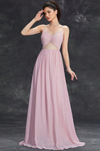 Lazze Pink Strappy Backless Maxi Dress