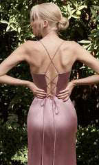 High Waist Split Slim Dress