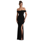Showstopper Slit Dress Black