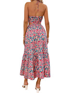 City Strut Printed Cutout Midi Dress FINAL