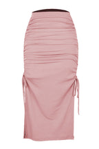 Knitted Slim Lace up Pleated Skirt