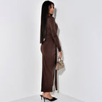Solid Color Simple Twisted Elegant Sheath Dress