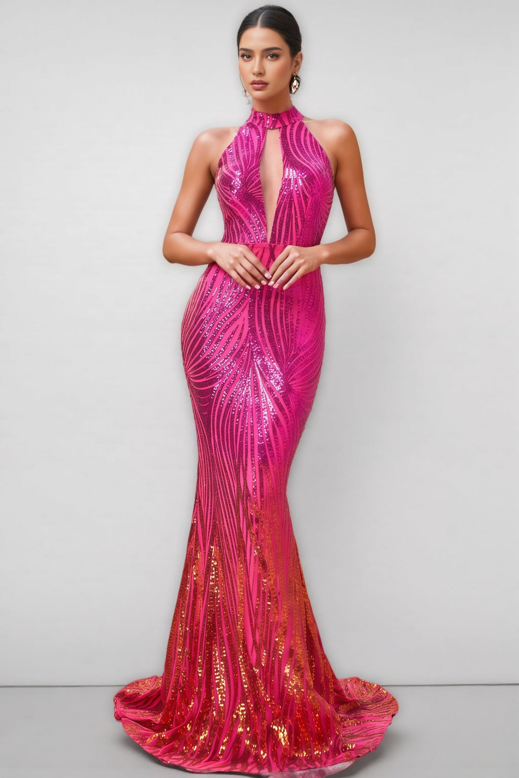 Serin Strapless Sequin Maxi Dress