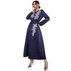 Long Sleeved Dress Office Embroidered Long Dress Winter
