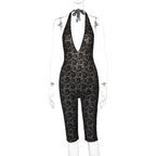 Khaliah Lace Halter Jumpsuit