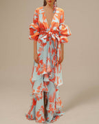 Erica Boutique Printed Chiffon Party Dress Evening Wear Edit