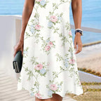 Olga Exclusive Women's Floral Lace Sleeve a Line Dress Chic Silhouette Collection