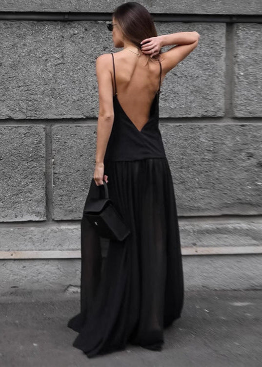 Isla Backless Spaghetti Strap Maxi Dress