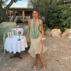 Verena Embroidered Halter Top