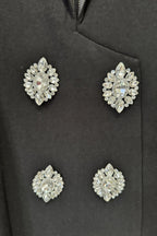 Vennan Crystal Embellished V-Neck Maxi Dress