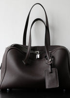 Amara - Pebbled Leather Travel Tote Bag