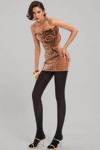 Jovilk Sequin 3D Flower Ruffled Mini Dress