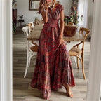 Turned Season Smocked Puff Sleeve Maxi Dress FINAL