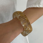 Smooth Wide Gold Foil Tie Dye Bracelet