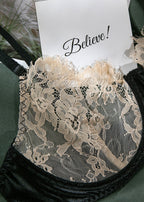 Velina - Sheer Lace & Satin Underwire Lingerie Set