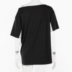 Jaidah Graphic Off-Shoulder T-Shirt