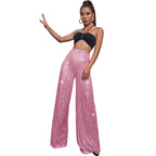 Casual sequined loose drape pants
