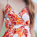 Take Me To Paradise Printed Maxi Dress Salmon