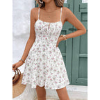 Keira Exclusive Women's Floral Dress with Adjustable Spaghetti Straps and Fitted Cut Designer Edit
