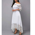 Overjoyed Pocketed Crochet Lace Maxi Dress Marshmallow