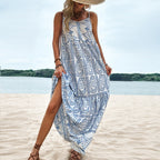 Smiling For No Reason Floral Maxi Dress Blue FINAL