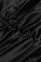 Faitd Black Strapless Backless Mini Dress