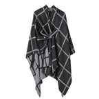 Bestselling Sidetied Plaid Split Cape Warm Crossborder Scarf
