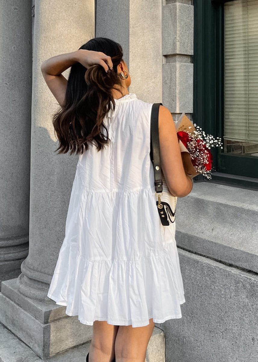 Camille TieRed Sleeveless Mini Dress