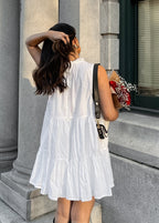 Camille TieRed Sleeveless Mini Dress