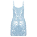 Issabella Blue Sequin Mini Dress