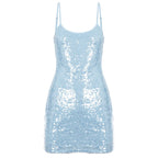 Issabella Blue Sequin Mini Dress